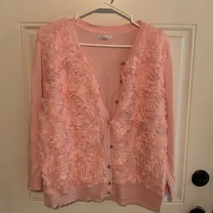 Pink with roses Cardigan